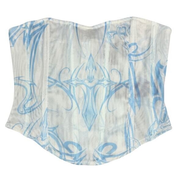 MIAOU X UO Exclusive Peri Tattoo Mesh Corset Size Medium - Picture 5 of 7